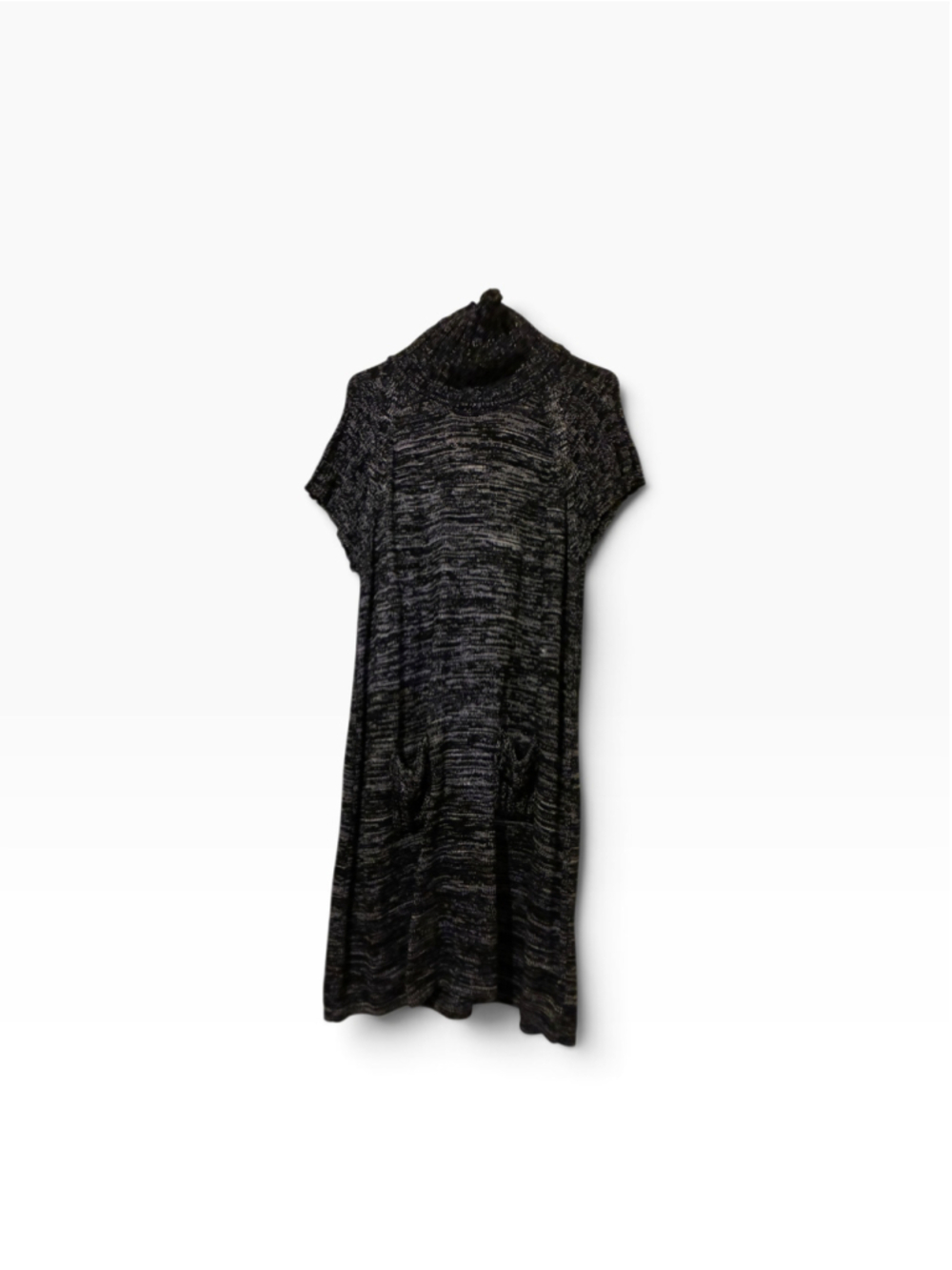 Women's Calvin Klein Turtleneck Sweater Dress Black White XL